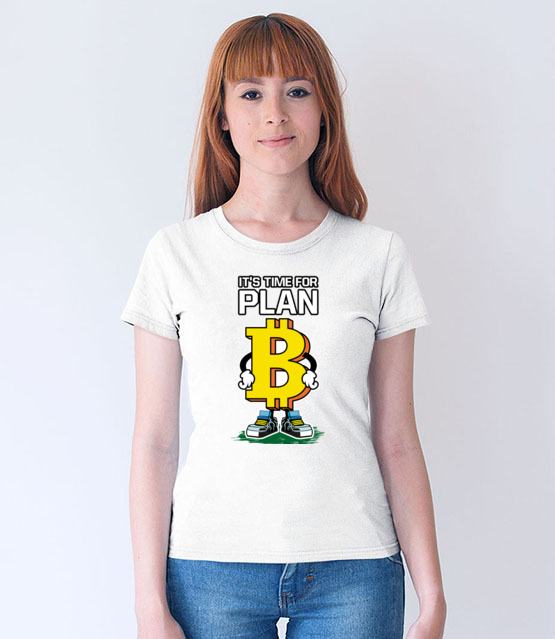 Ciekawa alternatywa finansowa koszulka z nadrukiem bitcoin kryptowaluty kobieta werprint 1841 65