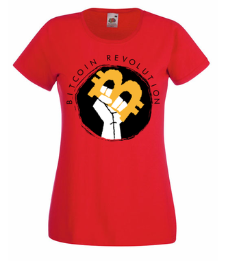 Grafika dla postępowych - Koszulka z nadrukiem - Bitcoin - Kryptowaluty - Damska