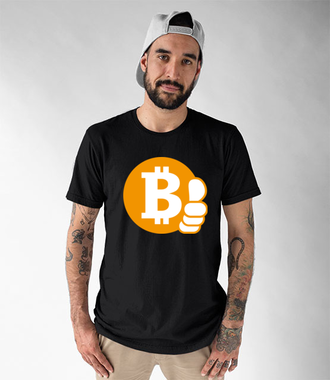 Z bitcoinem będzie ok - Koszulka z nadrukiem - Bitcoin - Kryptowaluty - Męska