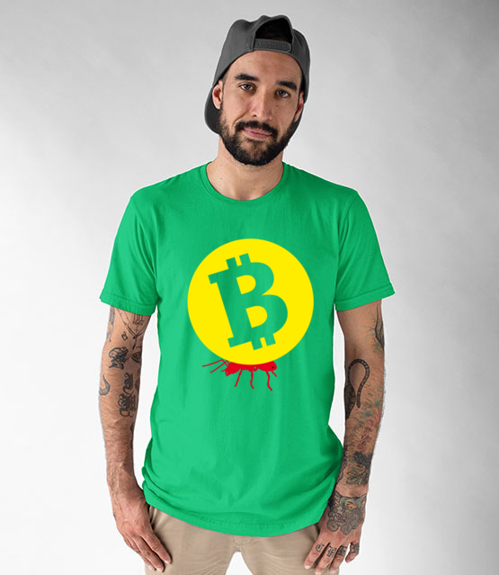 Popracuj i zarobisz koszulka z nadrukiem bitcoin kryptowaluty mezczyzna werprint 1871 190