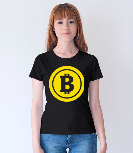 Sloneczny bohater koszulka z nadrukiem bitcoin kryptowaluty kobieta werprint 1878 64
