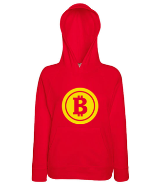 Słoneczny bohater - Bluza z nadrukiem - Bitcoin - Kryptowaluty - Damska z kapturem