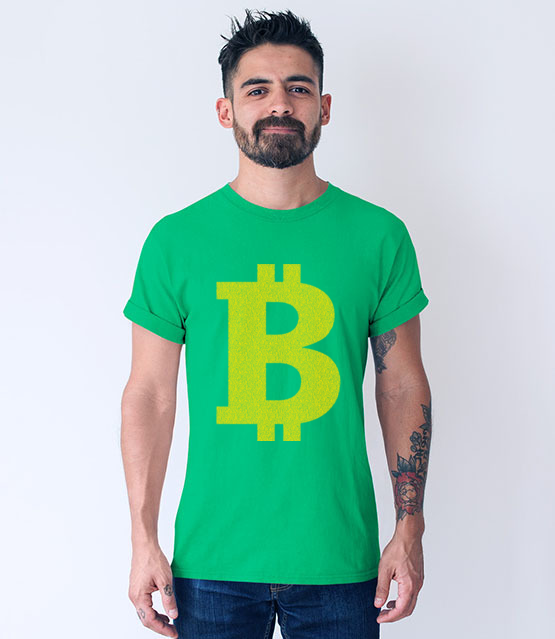 Bitcoinowy minimalizm koszulka z nadrukiem bitcoin kryptowaluty mezczyzna werprint 1879 192