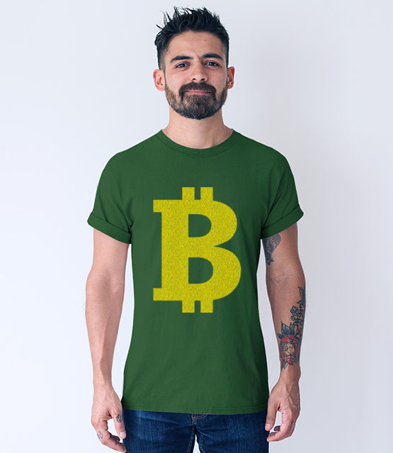 Bitcoinowy minimalizm koszulka z nadrukiem bitcoin kryptowaluty mezczyzna werprint 1879 193