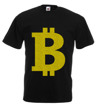 Bitcoinowy minimalizm - Koszulka z nadrukiem - Bitcoin - Kryptowaluty - Męska