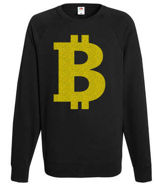 Bitcoinowy minimalizm - Bluza z nadrukiem - Bitcoin - Kryptowaluty - Męska