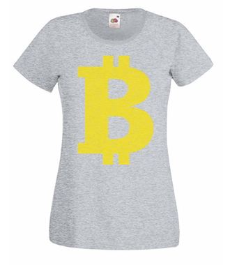 Bitcoinowy minimalizm - Koszulka z nadrukiem - Bitcoin - Kryptowaluty - Damska