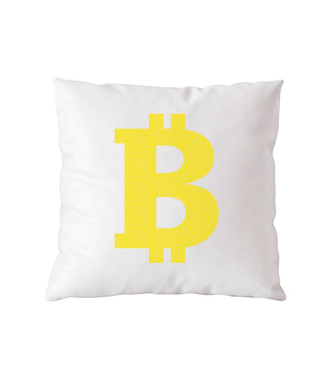 Bitcoinowy minimalizm - Poduszka z nadrukiem - Bitcoin - Kryptowaluty - Gadżety