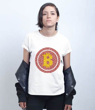 Jedynie słuszny mural - Koszulka z nadrukiem - Bitcoin - Kryptowaluty - Damska