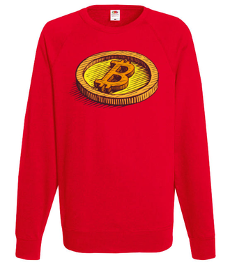 Wizja fizycznego bitcoina - Bluza z nadrukiem - Bitcoin - Kryptowaluty - Męska