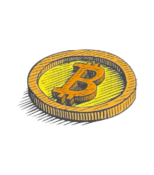 Wizja fizycznego bitcoina - Bluza z nadrukiem - Bitcoin - Kryptowaluty - Damska