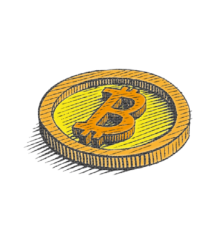Wizja fizycznego bitcoina - Bluza z nadrukiem - Bitcoin - Kryptowaluty - Damska