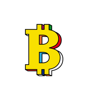 Bitcoin w kolorach tęczy - Bluza z nadrukiem - Bitcoin - Kryptowaluty - Męska