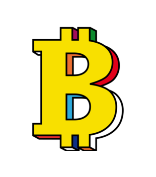 Bitcoin w kolorach tęczy - Torba z nadrukiem - Bitcoin - Kryptowaluty - Gadżety