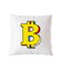 Bitcoin w kolorach teczy poduszka