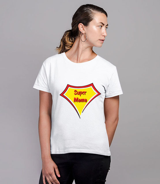 Specjalnie dla super bohaterki koszulka z nadrukiem dla mamy kobieta werprint 1906 77