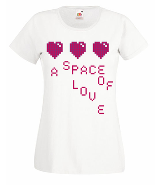 Miłosna przestrzeń - Koszulka z nadrukiem - na Walentynki - Damska