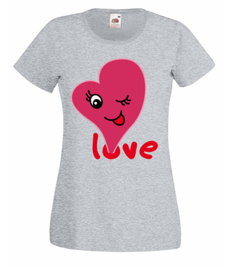Miłość wisi w powietrzu - Koszulka z nadrukiem - na Walentynki - Damska