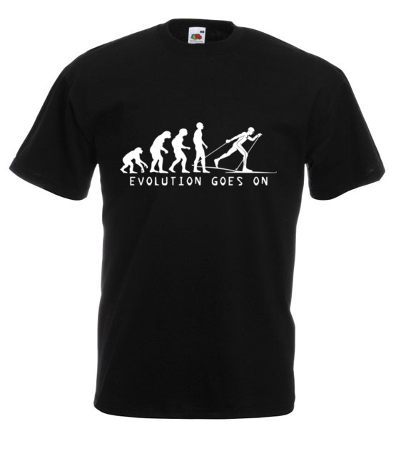 Ewolucja narty gora koszulka z nadrukiem sport mezczyzna werprint 364 1