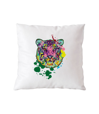 Print z kolorowym tygrysem - Poduszka z nadrukiem - Zwierzęta - Gadżety