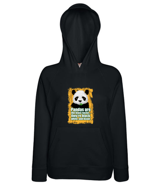 Wielorasowa panda - Bluza z nadrukiem - Zwierzęta - Damska z kapturem