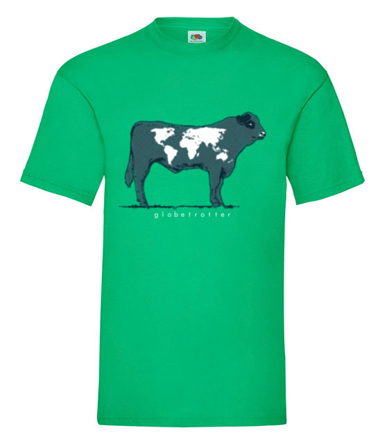 Na krowie sie nie miesci koszulka z nadrukiem zwierzeta mezczyzna werprint 427 186