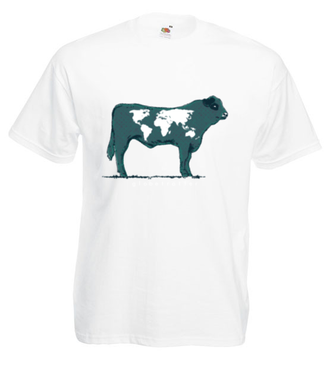 Na krowie się nie mieści - Koszulka z nadrukiem - Zwierzęta - Męska