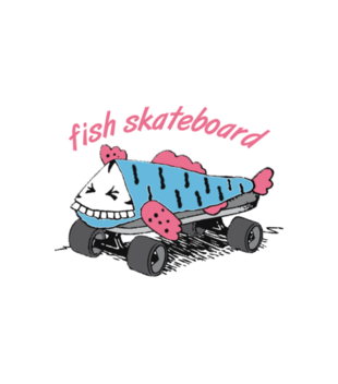 Skate na rybę - Koszulka z nadrukiem - Skate - Dziecięca