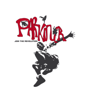 Parkour - styl i rewolucja - Koszulka z nadrukiem - Skate - Męska