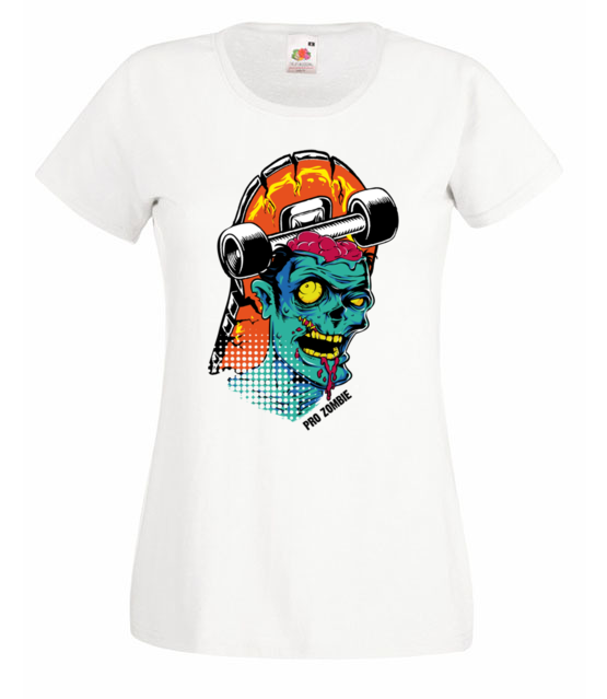 Zombie na streecie koszulka z nadrukiem skate kobieta werprint 467 58