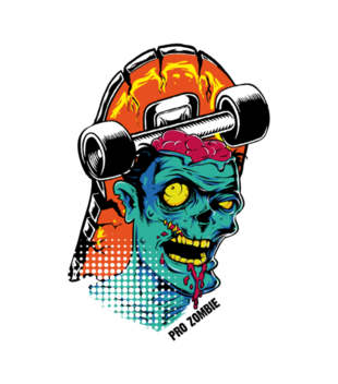 Zombie na streecie - Koszulka z nadrukiem - Skate - Dziecięca