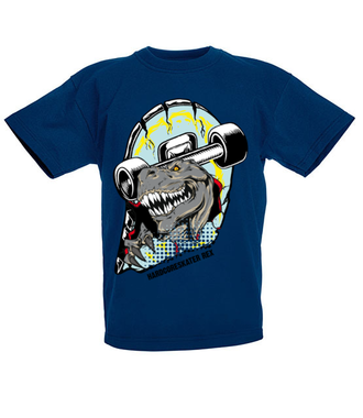 Tyranozaur skejtu - Koszulka z nadrukiem - Skate - Dziecięca
