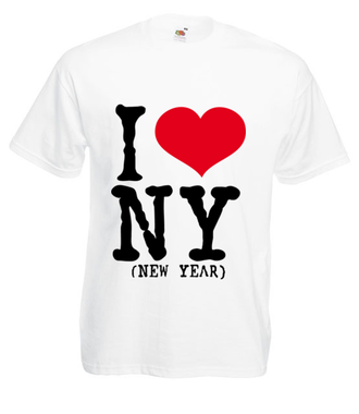 Kocham Nowy Rok - Koszulka z nadrukiem - Świąteczne - Męska