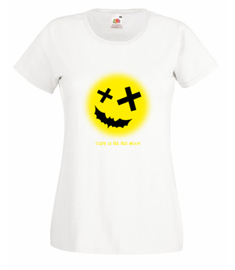 Gdy księżyc jest w pełni - Koszulka z nadrukiem - Halloween - Damska