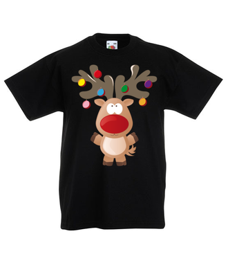 Ustrojony renifer - Koszulka z nadrukiem - Świąteczne - Dziecięca