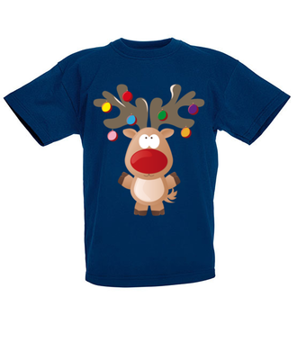 Ustrojony renifer - Koszulka z nadrukiem - Świąteczne - Dziecięca