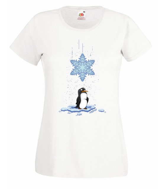 Pada snieg pada snieg koszulka z nadrukiem swiateczne kobieta werprint 499 58
