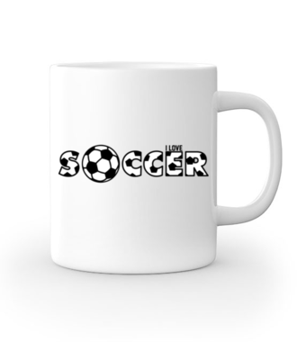 Piłka nożna – to kocham - Kubek z nadrukiem - Sport - Gadżety