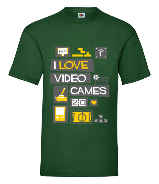 Milosnik gier komputerowych koszulka z nadrukiem dla gracza mezczyzna werprint 545 188