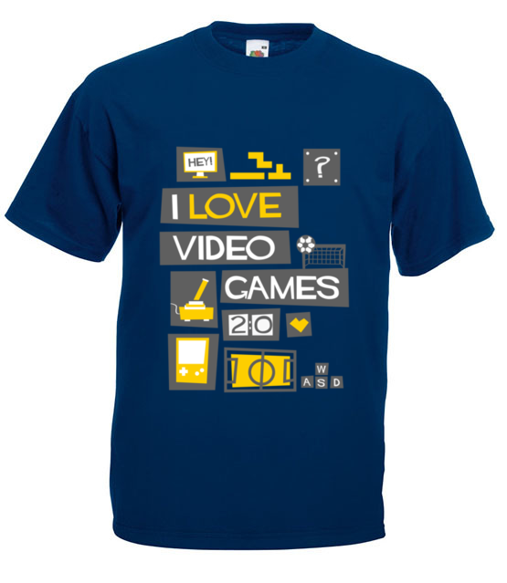 Milosnik gier komputerowych koszulka z nadrukiem dla gracza mezczyzna werprint 545 3