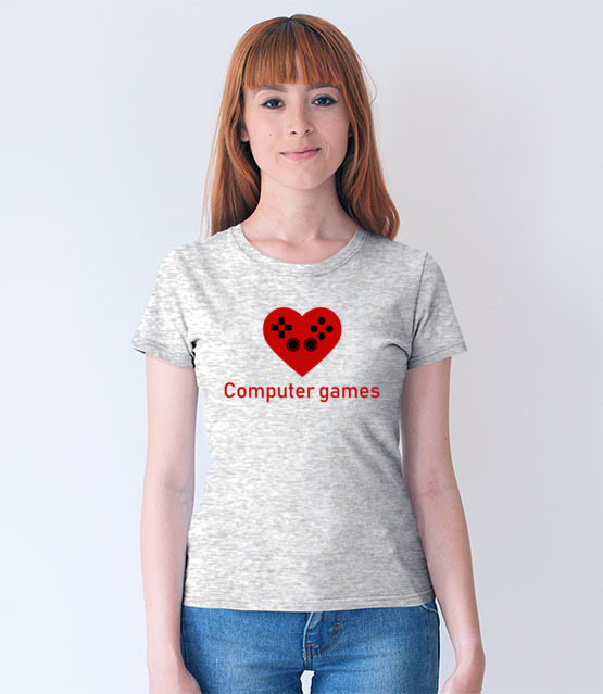 Milosnik gry komputerowej koszulka z nadrukiem dla gracza kobieta werprint 548 69