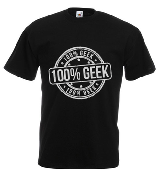 Jestem geekiem na sto procent! - Koszulka z nadrukiem - dla Gracza - Męska