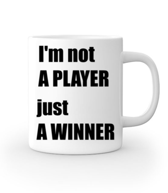 Jestem zwycięzcą, nie tylko graczem - Kubek z nadrukiem - dla Gracza - Gadżety