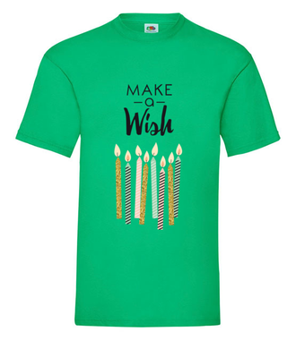 Tylko pomyśl życzenie… - Koszulka z nadrukiem - Urodzinowe - Męska