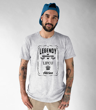 Jestem legendą, urodziłem się w… - Koszulka z nadrukiem - Urodzinowe - Męska
