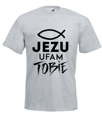 Jezu ufam Tobie… - Koszulka z nadrukiem - chrześcijańskie - Męska