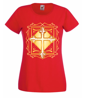 Krzyż. Symbol i coś więcej - Koszulka z nadrukiem - chrześcijańskie - Damska