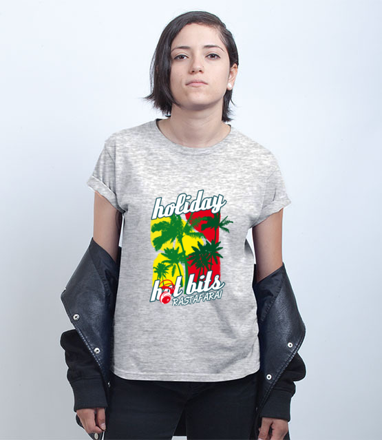 Reggae chill i lekkosc stylu koszulka z nadrukiem muzyka kobieta werprint 951 75