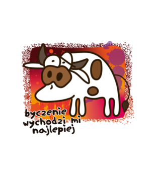 Krowa z humorem - Poduszka z nadrukiem - Zwierzęta - Gadżety