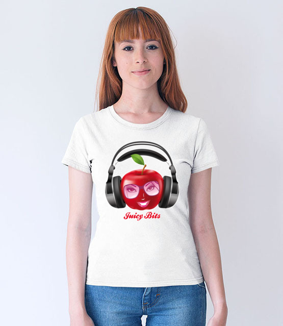Owocowy bit koszulka z nadrukiem muzyka kobieta werprint 960 65
